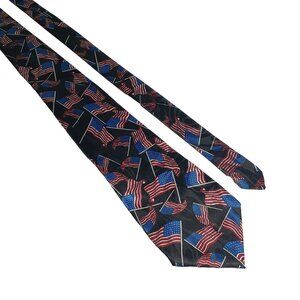 Fratello American Flag Necktie Men Patriotic Polyester Election Teacher Vote